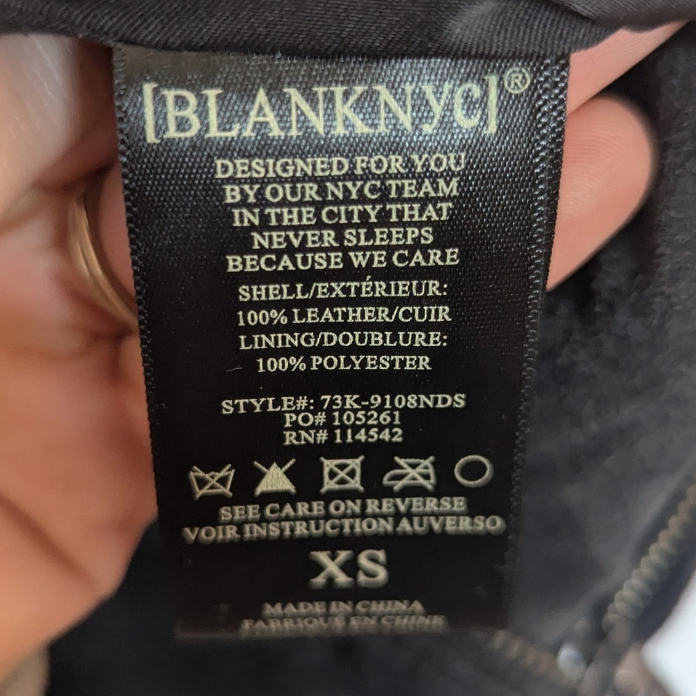BlankNYC Suede Dark Gray Black Moto Biker Jacket - Picture 9 of 9